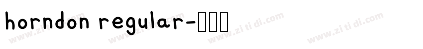 horndon regular字体转换